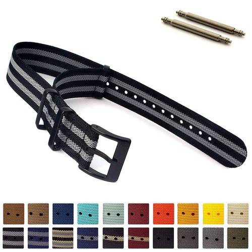 Ribbed nylon nato watch - ribbed,
