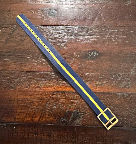 18mm navy yellow single pass - single,