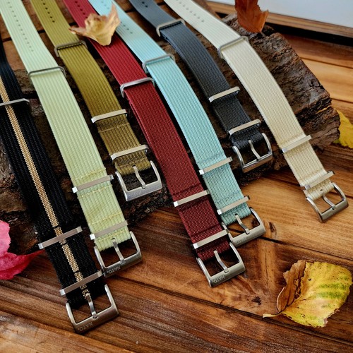 Nato strap ribbed fall - ribbed, colors
