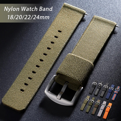 Nylon canvas watch strap - nylon,