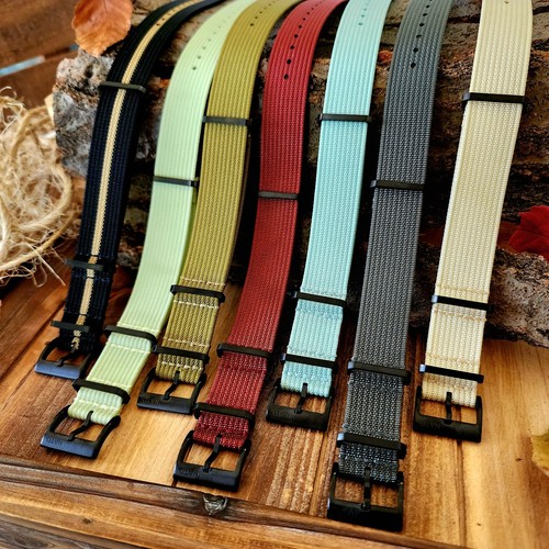 Nato strap ribbed fall colors - nato,