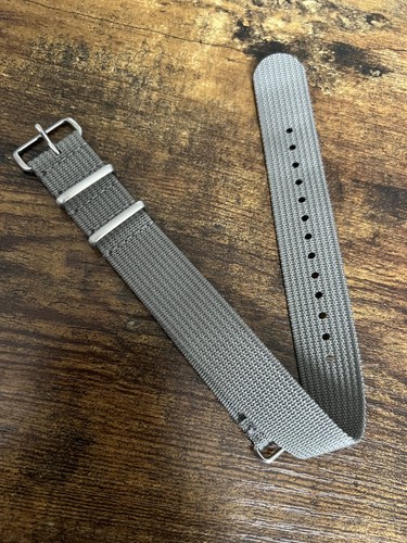 20mm grey nylon watch strap - grey,