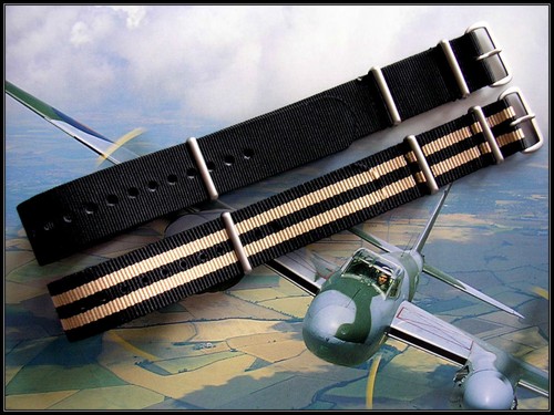 22mm black tan nato - black-tan, g10
