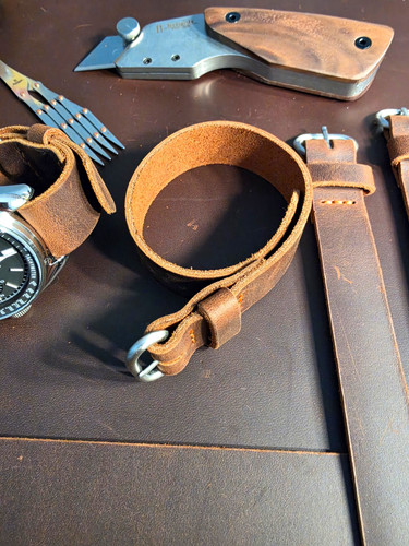 Leather zulu watch strap - zulu,