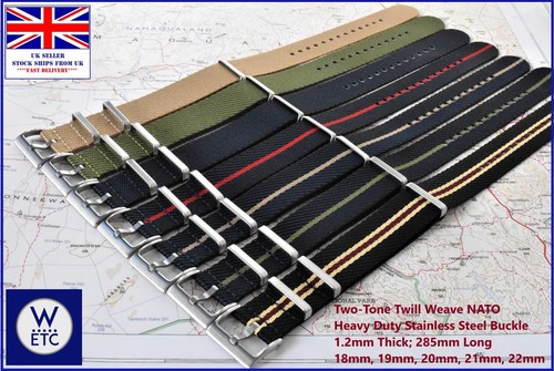 Nato watch strap nylon - watch, twill